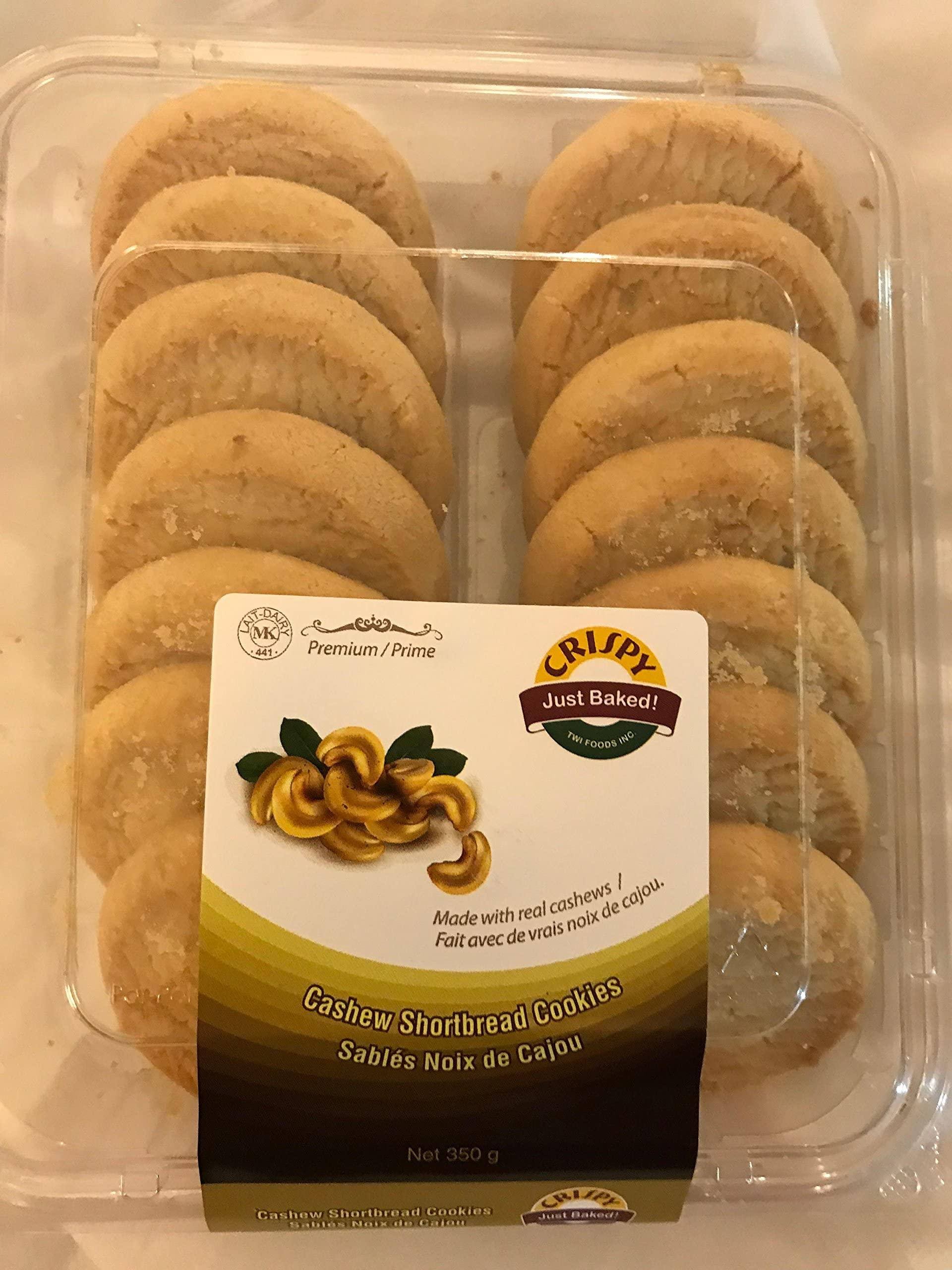 Crispy Cashew Shortbread Cookies