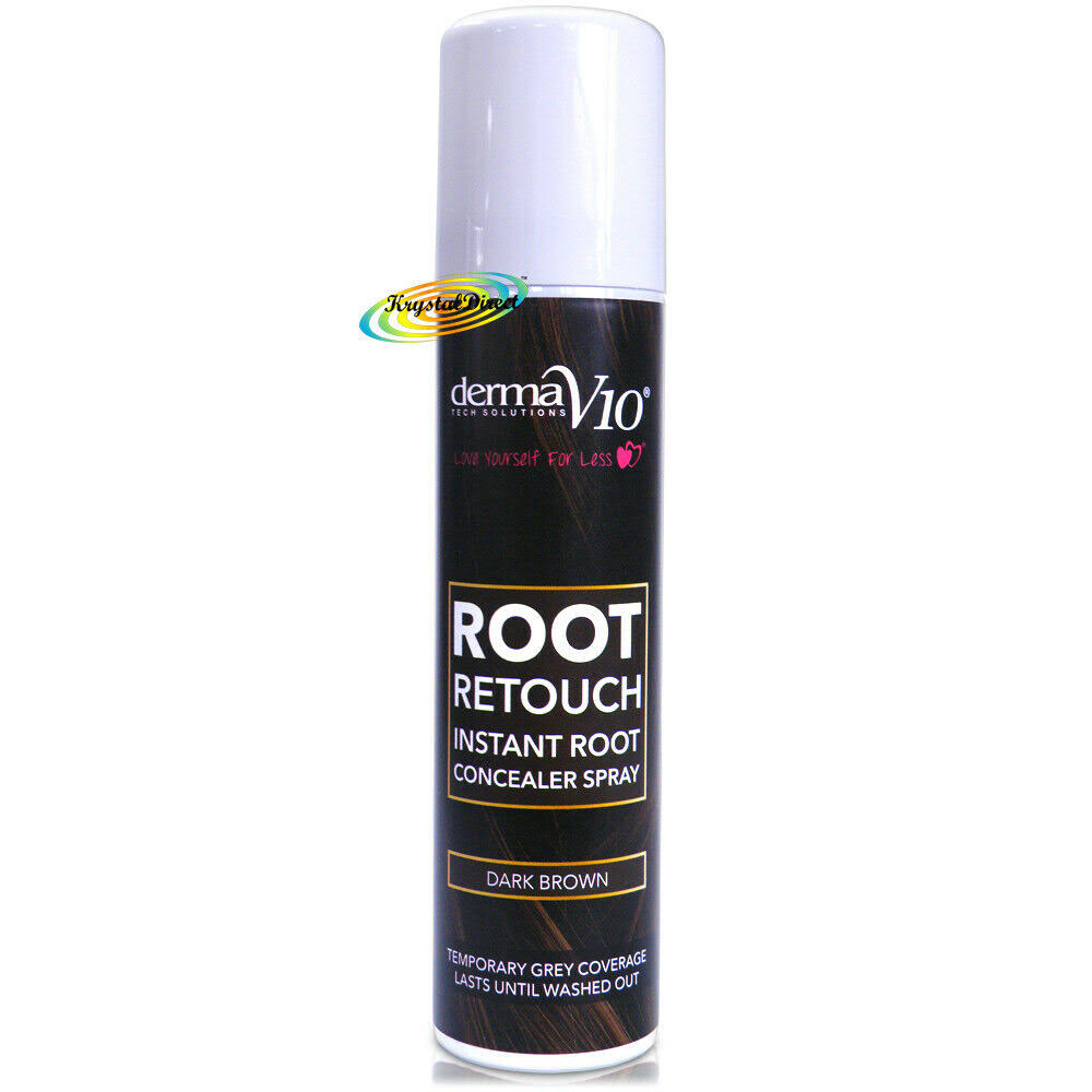 Derma V10 Root Retouch Instant Root Concealer Spray Dark Brown 75ml