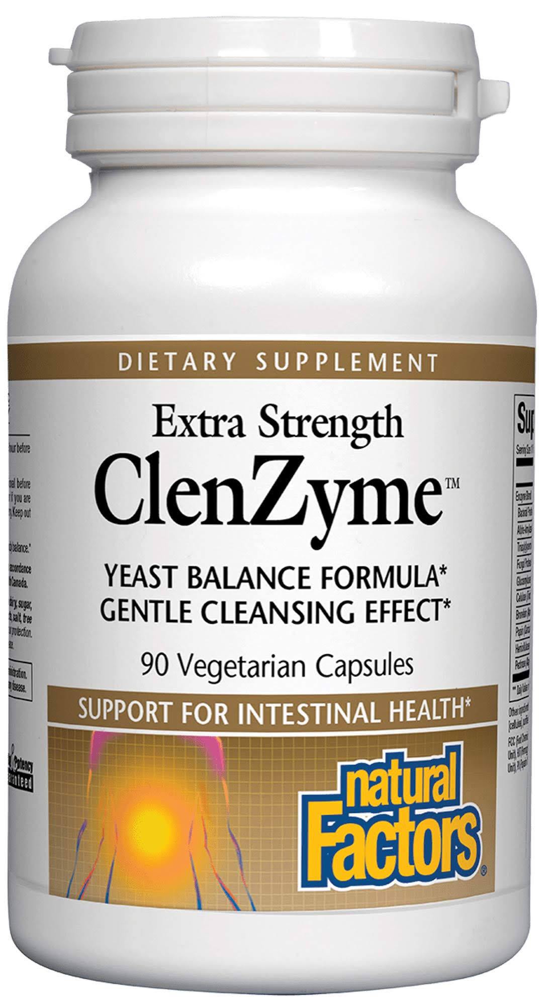 Natural Factors Extra Strength ClenZyme (90 Vegetarian Capsules)