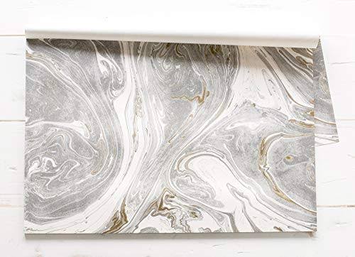 Kitchen Papers Gray Marbled Paper Placemats Set of 24