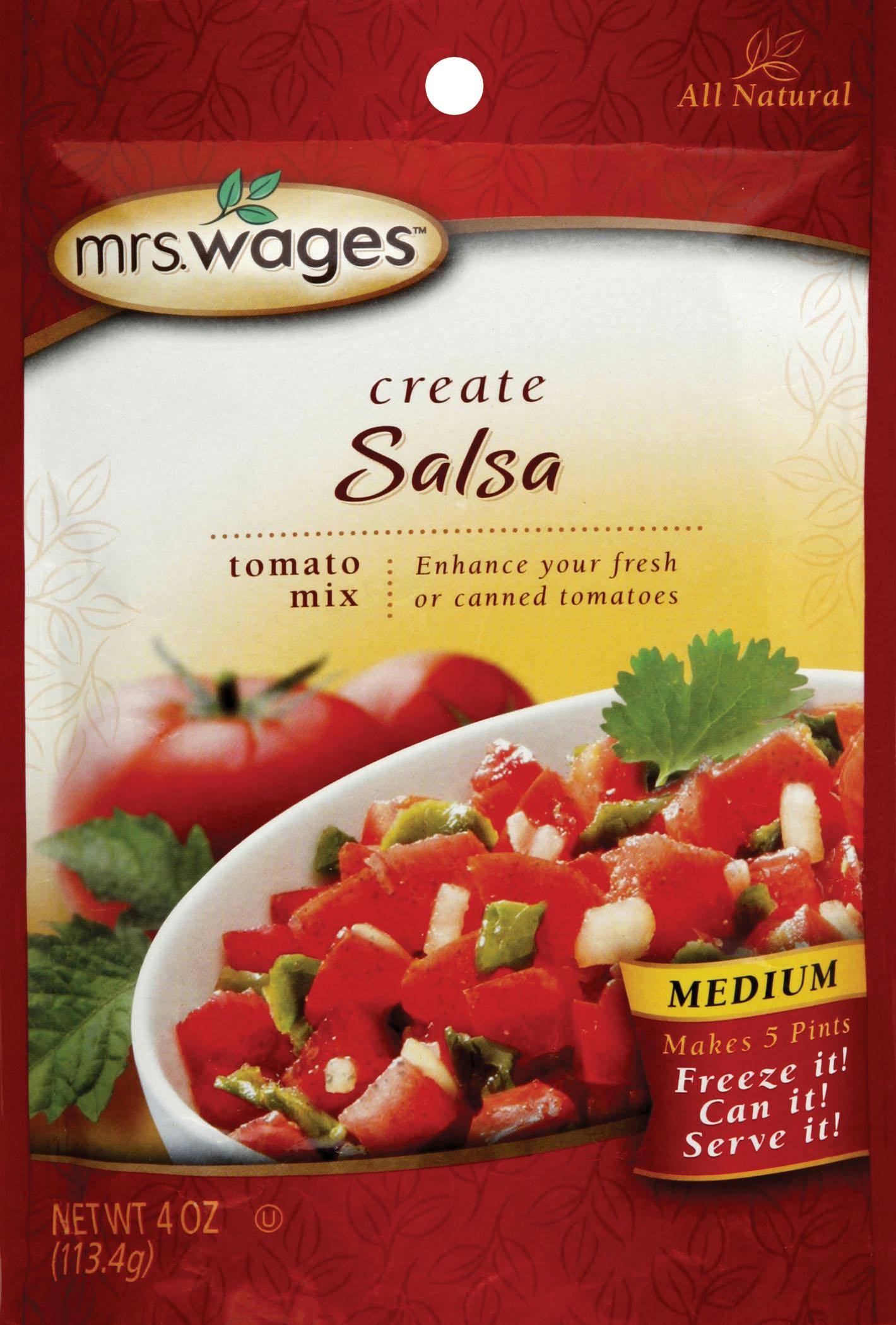 Mrs. Wages Tomato Sauce & Canning Mix, Medium Salsa Mix, 4-oz.