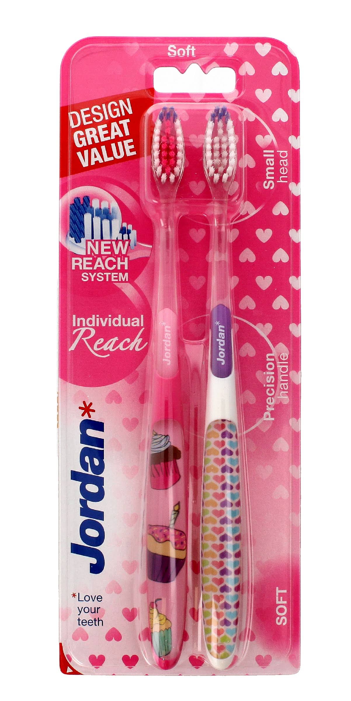Individual Reach Toothbrush Soft 2pcs. Jordan. Other Health & Beauty. 7046110064139.