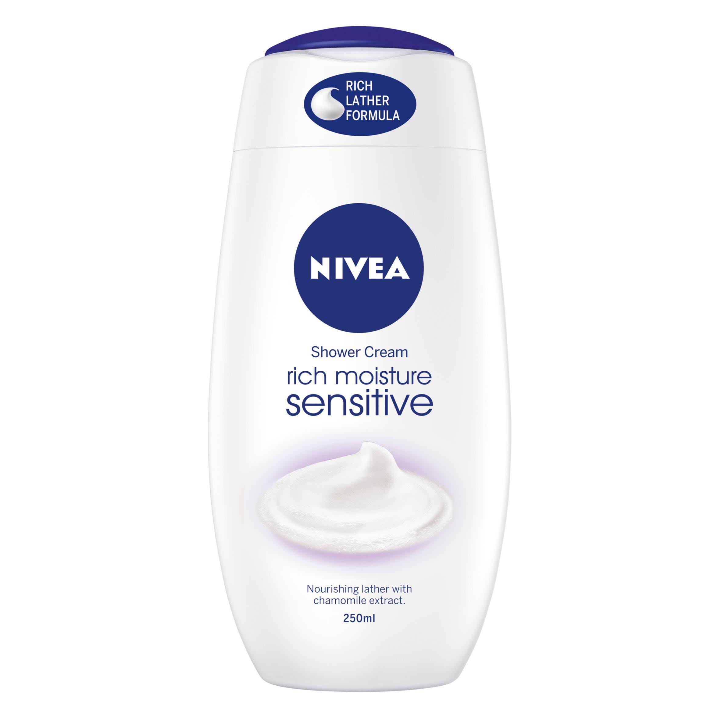 Nivea Caring Shower Cream Rich Moisture Sensitive - 250ml