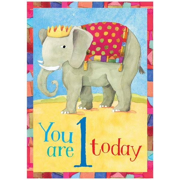 eeBoo Birthday Card Elephant 1
