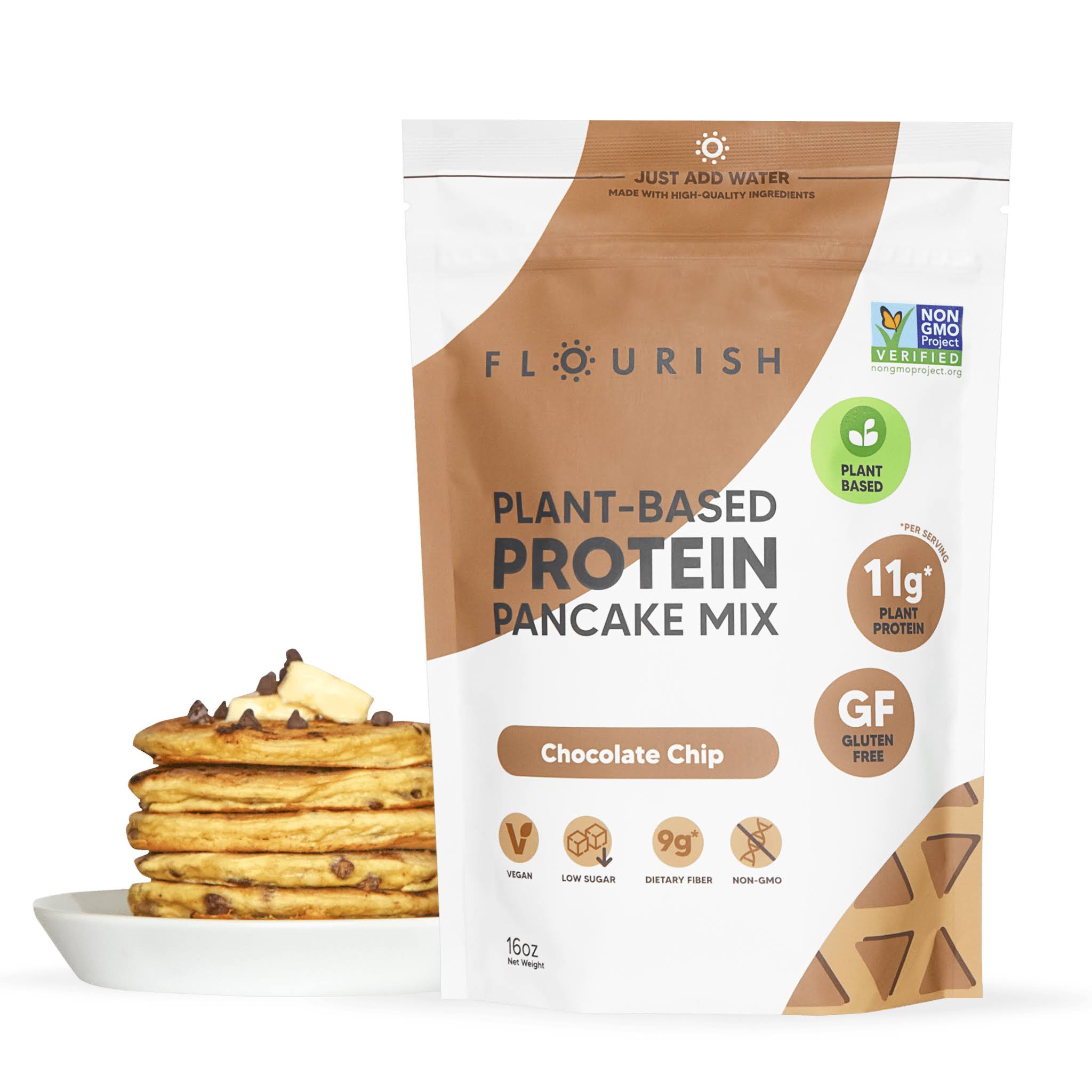 Flourish Chocolate Chip Plant-Based Protein Pancake Mix - 16 oz