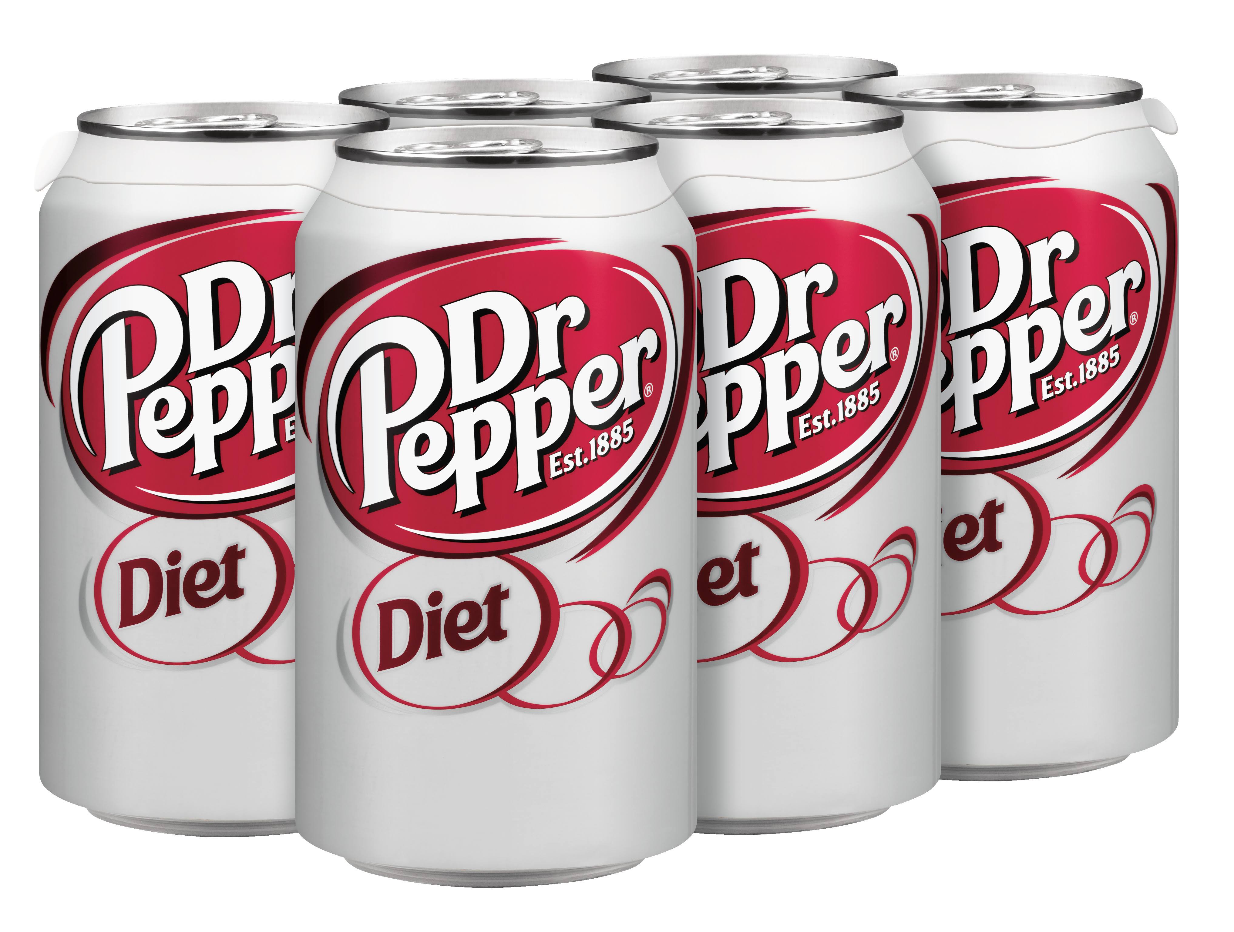Diet Dr Pepper Soda - 12 oz, 6 pack