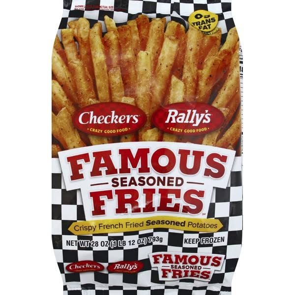 Checkers Rally's Famous Fries Crispy French Fried Seasoned Potatoes - 28oz
