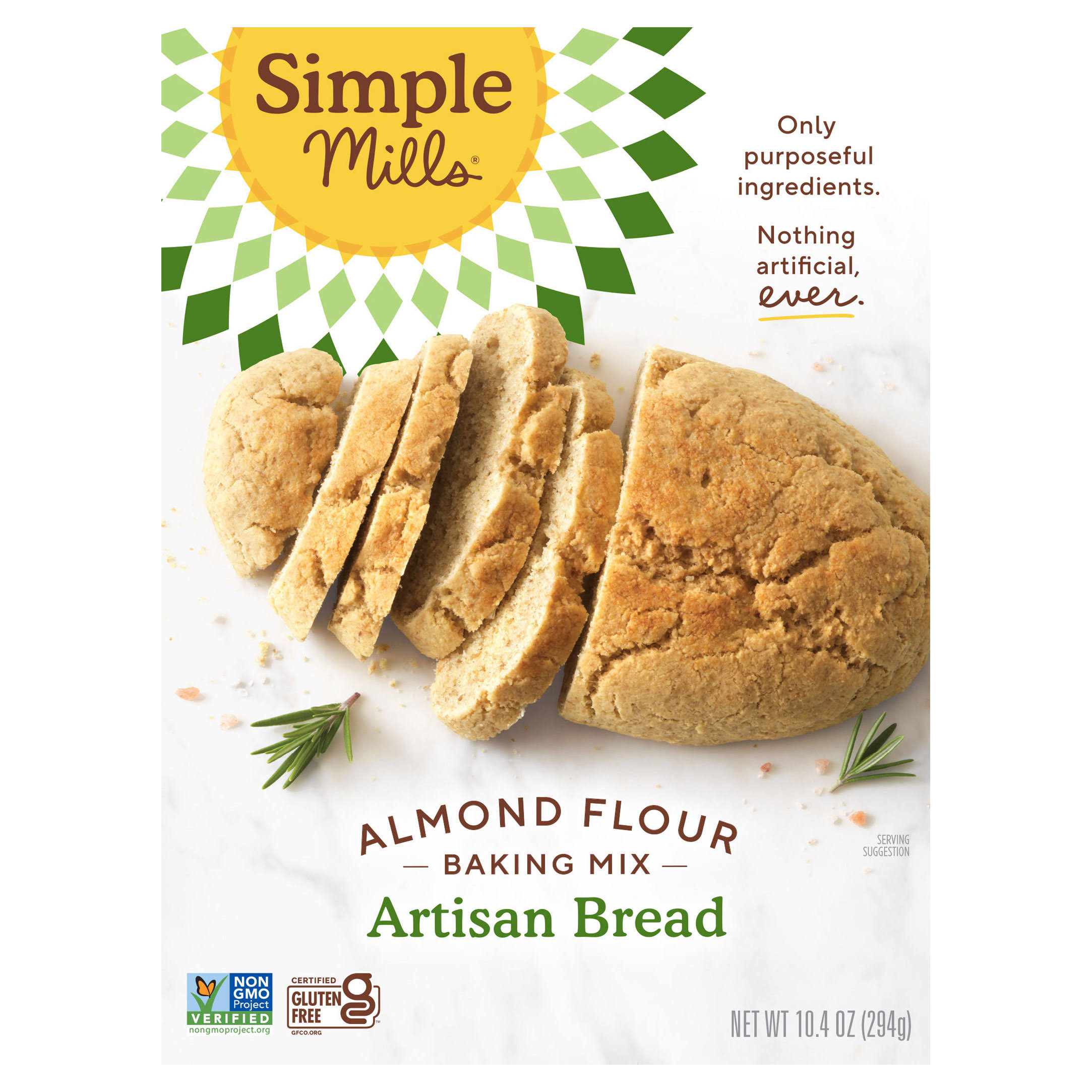 Simple Mills Gluten-Free Artisan Bread Almond Flour Mix - 9.5oz