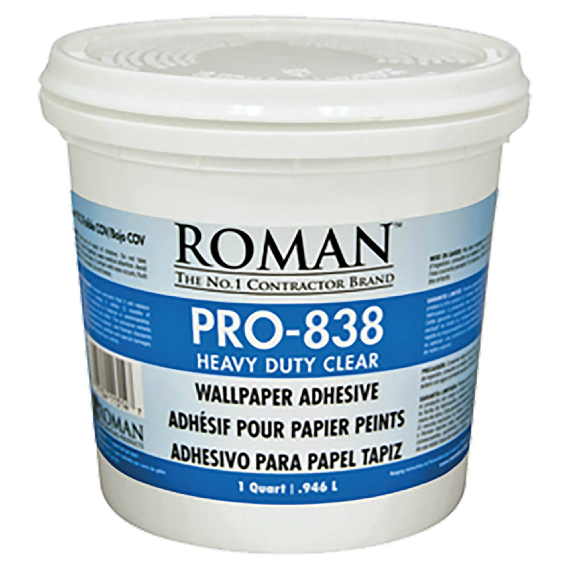 Roman Decorating Products PRO-838 1 qt. Clear Heavy Duty Adhesive