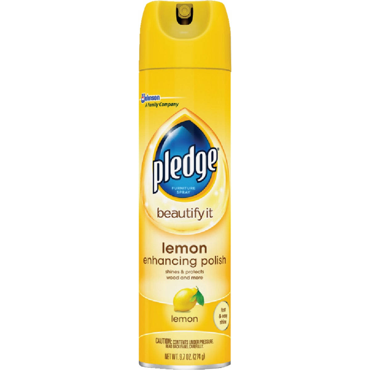 Pledge Furniture Spray - Lemon Clean, 9.7oz
