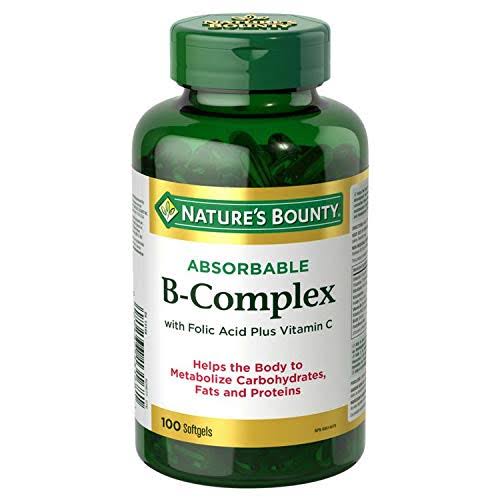 Nature's Bounty Absorbable B-Complex with Folic Acid Plus Vitamin C, 1