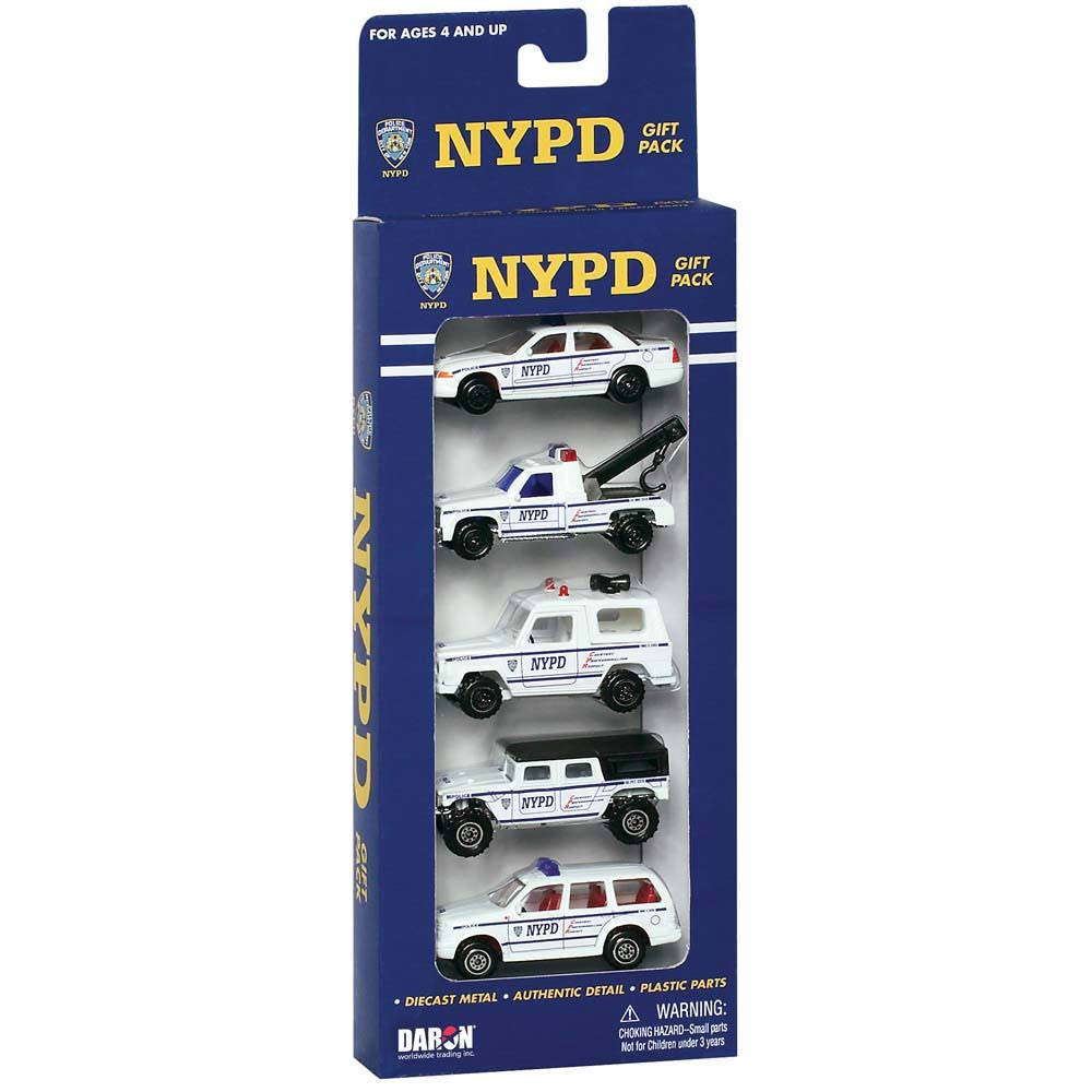 Daron NYPD Diecast Metal Car Gift Pack - 5pcs
