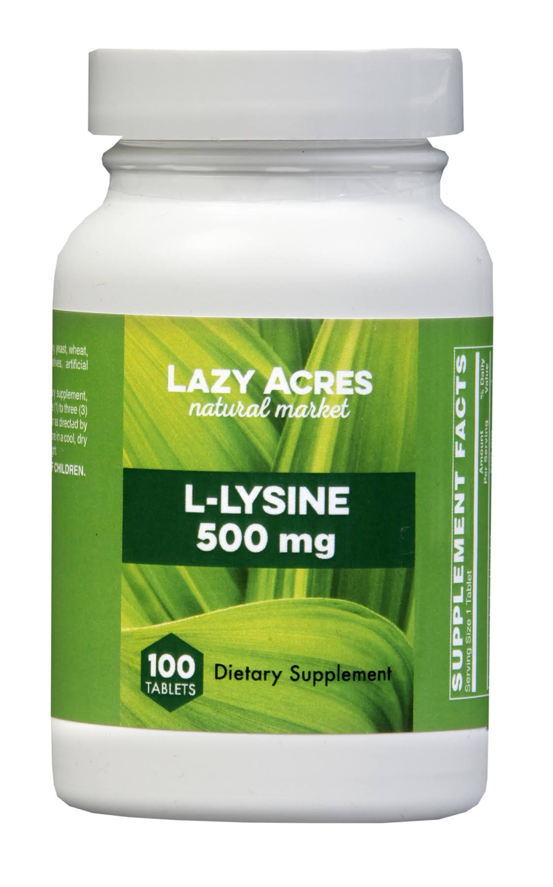 Holly Hill Health Foods, L-Lysine 500 mg, 100 Tablets