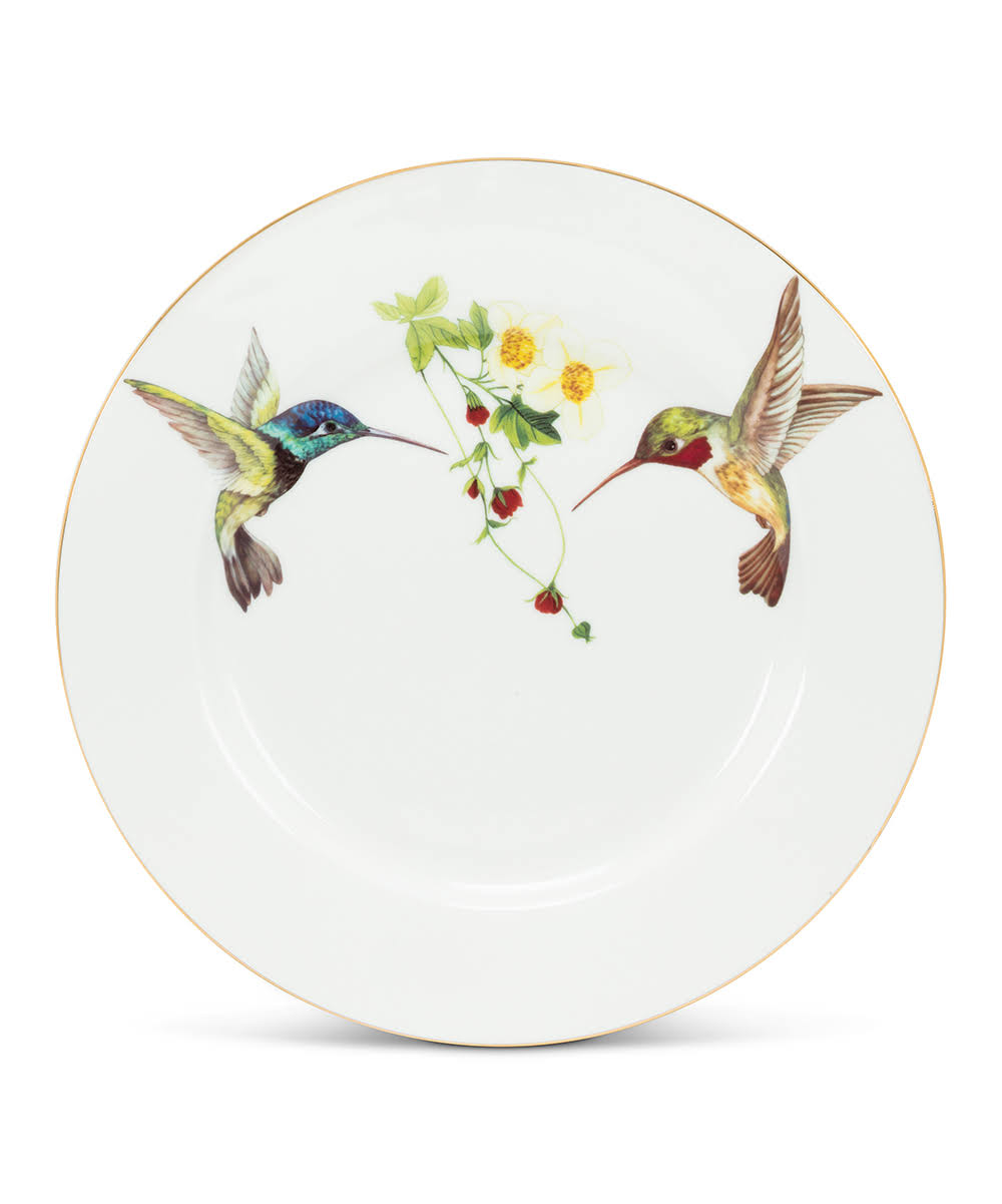 Abbott Hummingbird Small Plate - White, 8"
