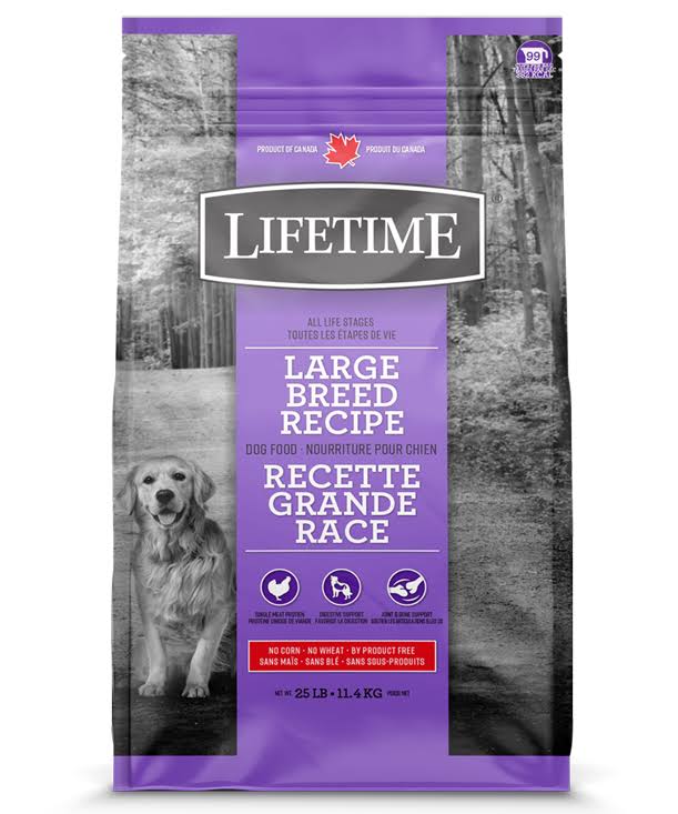 Lifetime Large Breed Chicken and Oatmeal Dog Food - 11.4kg