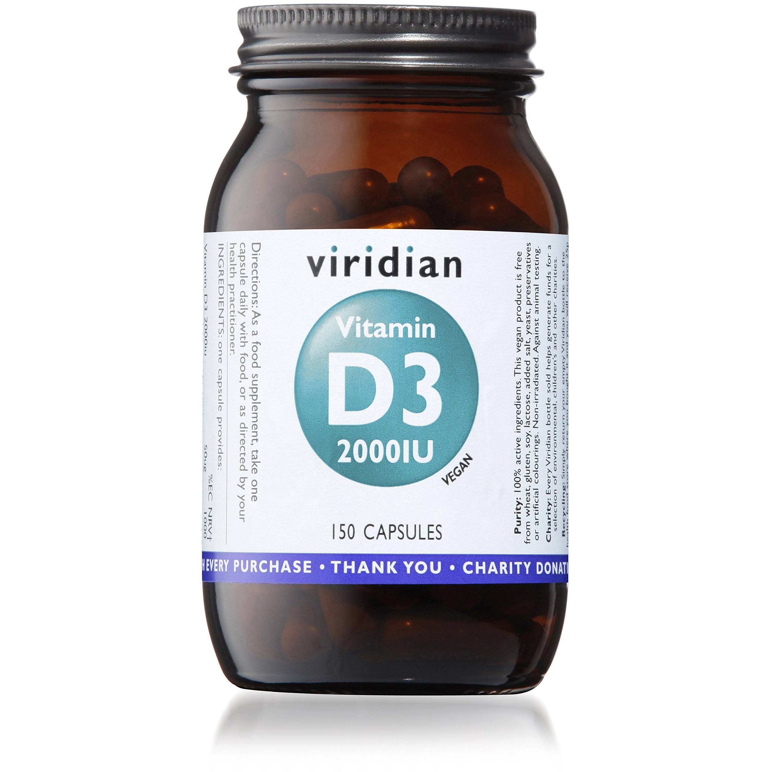 Viridian Vitamin D3 2000iu (Vegan) 150 caps