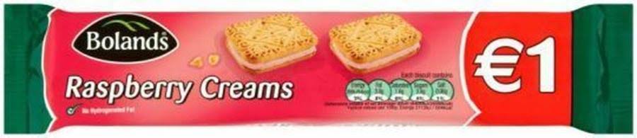 Food from Ireland Bolands Raspberry Creams 125g or 4.4oz