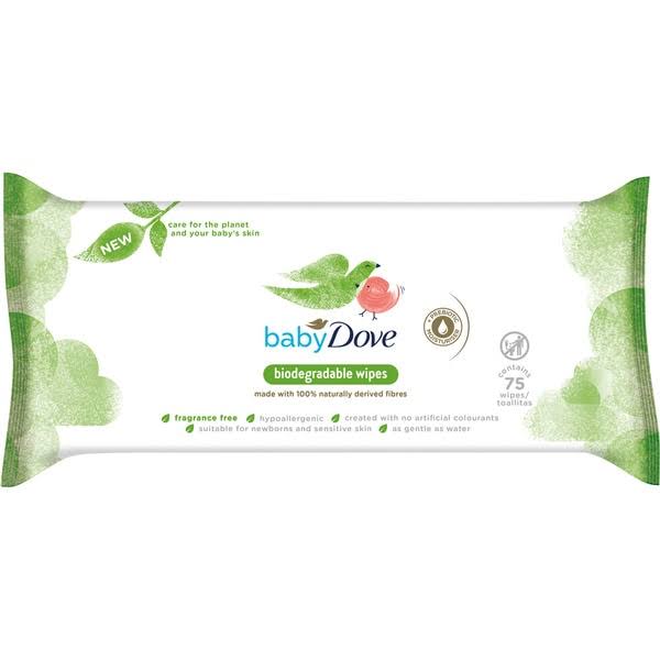 Dove Biodegradable Baby Wipes 75