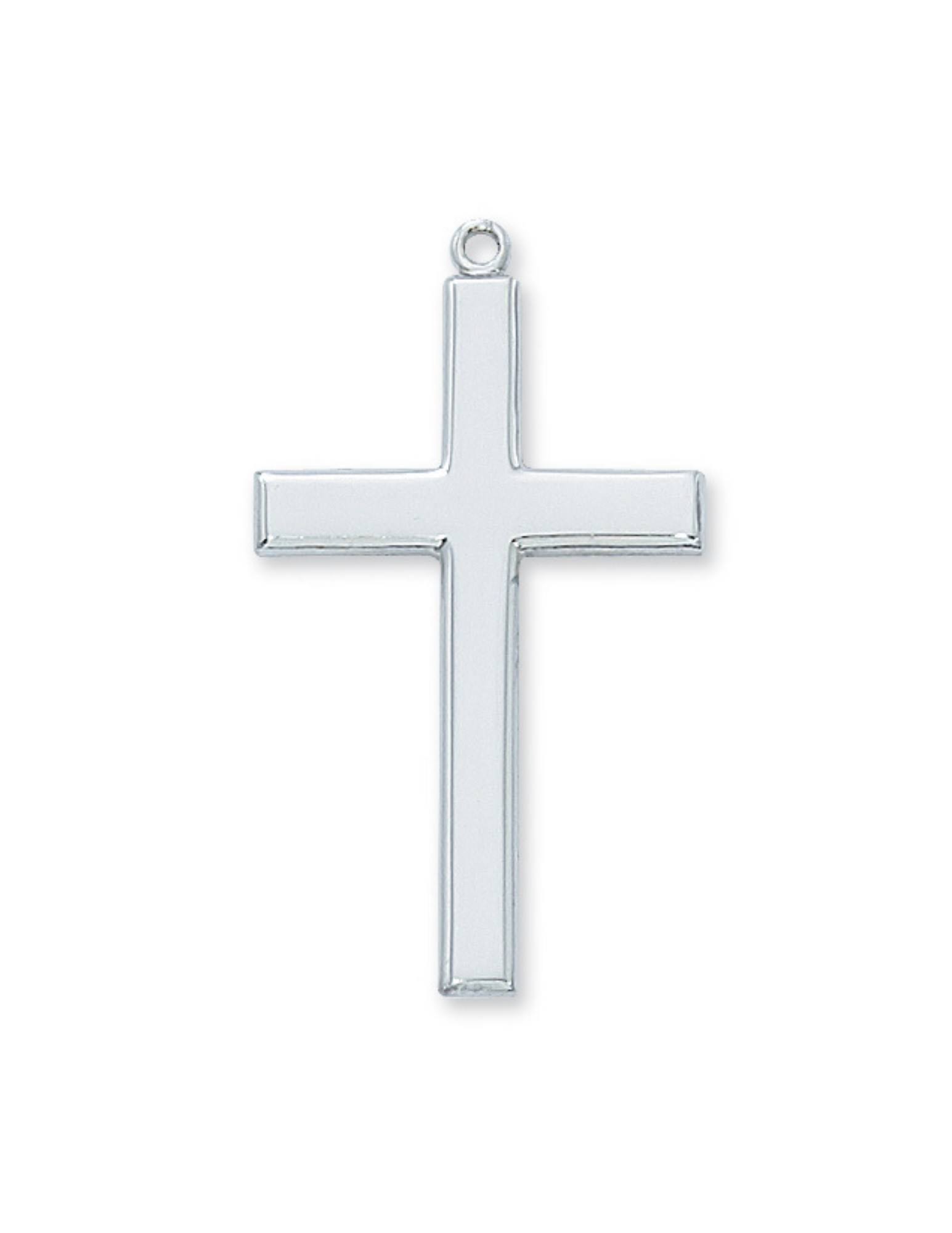Sterling Silver Cross with 24in Chain, L7025