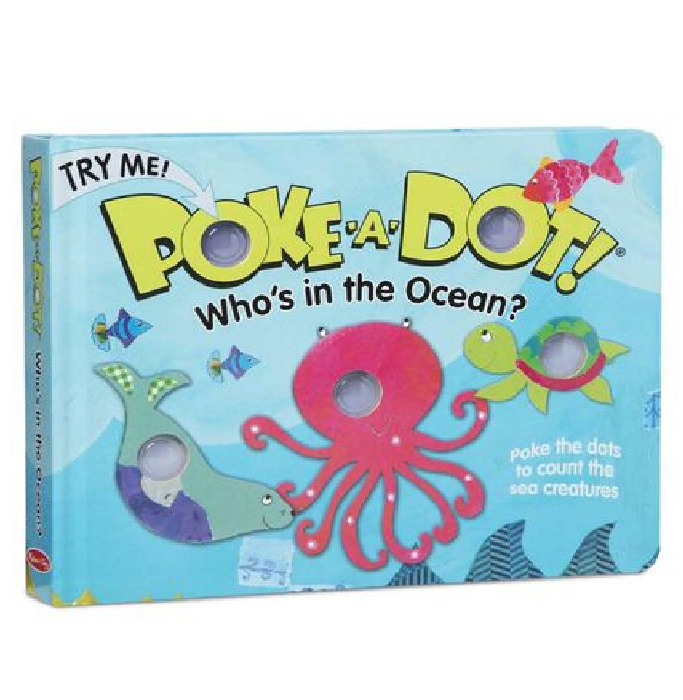 Melissa & Doug Children's Book - Poke-A-Dot: Who’s in The Ocean