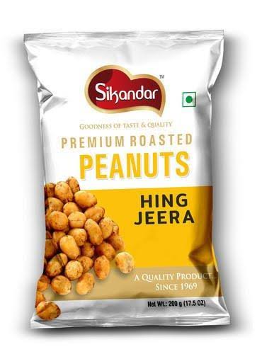 Sikander Premium Roasted Peanuts - Hing Jeera - 200 GMS x 6 Packs
