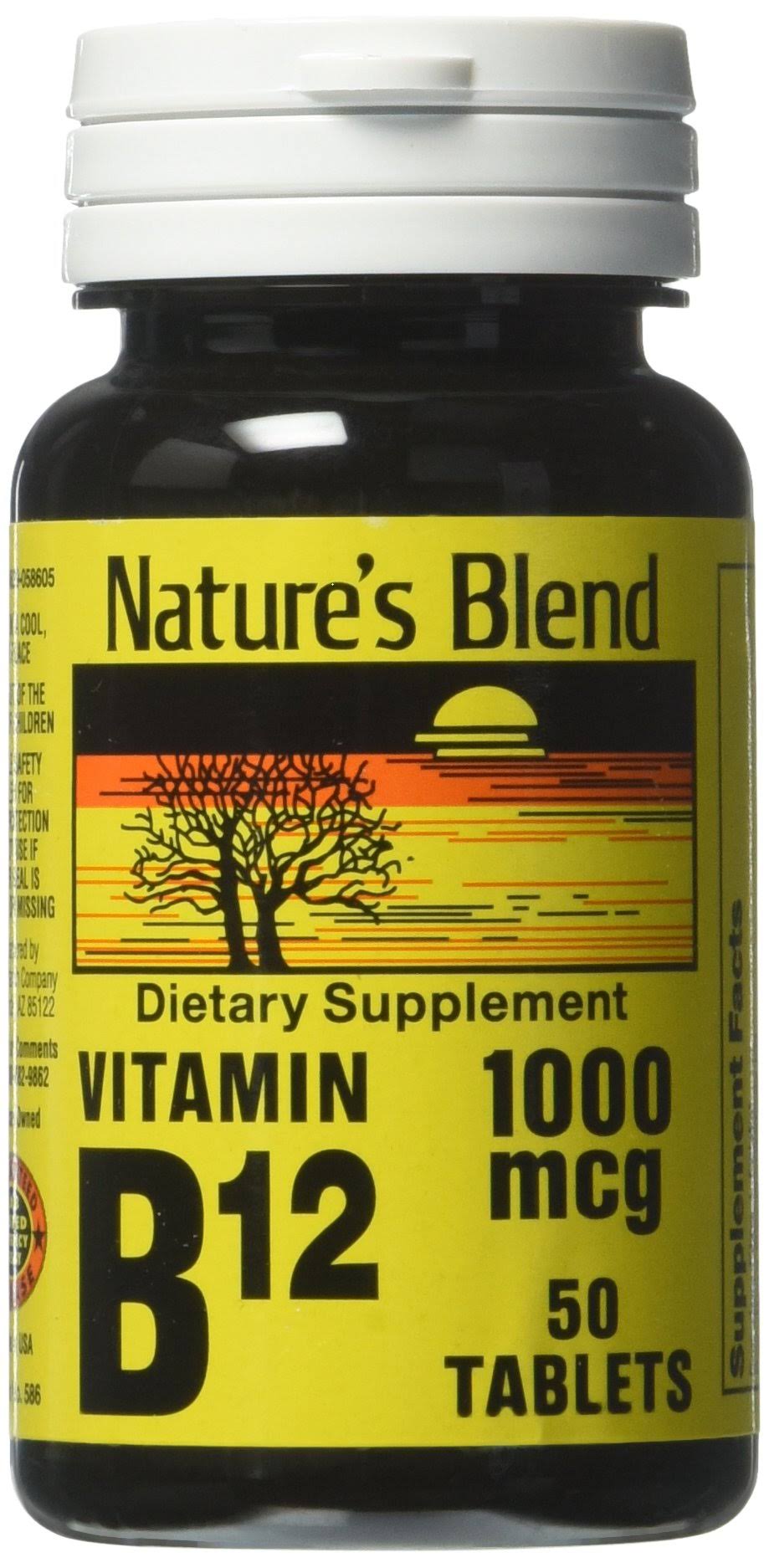 Nature's Blend Vitamin B12 - 1000mcg, 50 ct