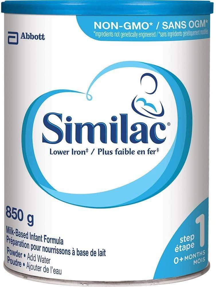 Similac Lower Iron Non-GMO Baby Formula Powder 850 G