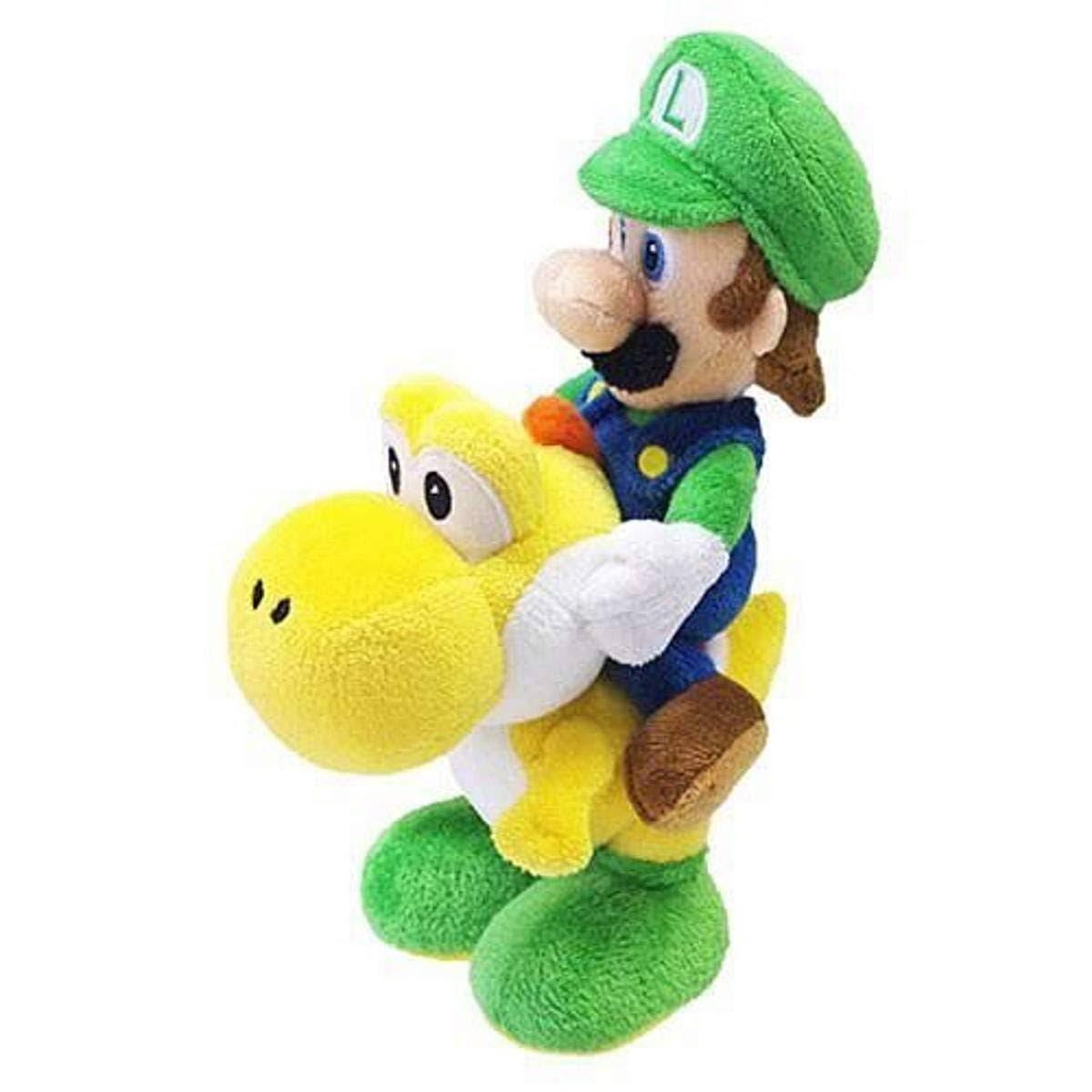 Super Mario Bros Luigi Riding Yoshi Plush Toy - 8"
