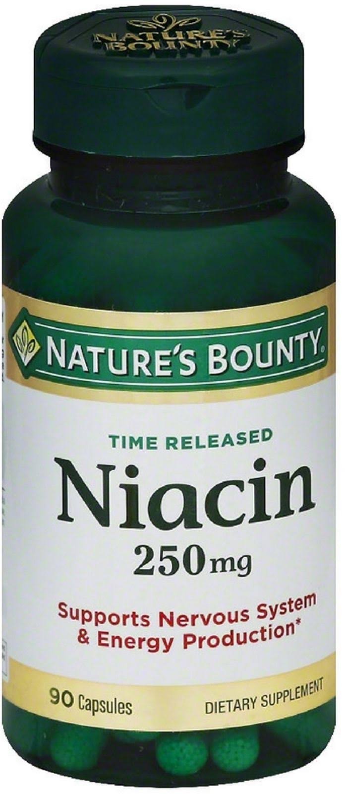 Nature's Bounty Time Released Niacin Dietary Supplement - 90 Capsules
