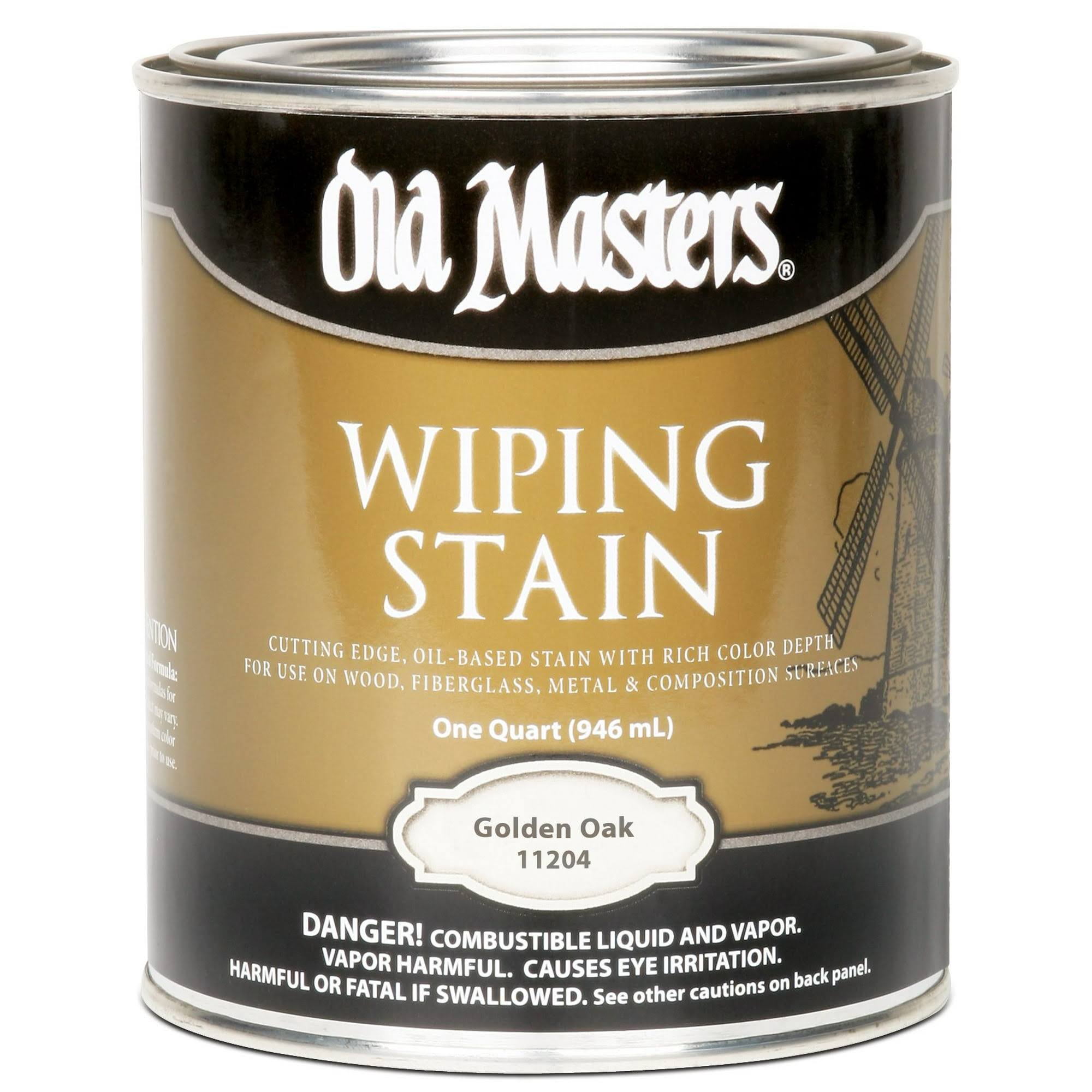 Old Masters 11204 Wipping Stain - Golden Oak, 1qt