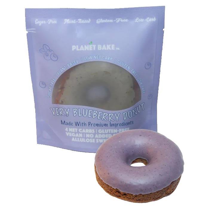 Planet Bake Very Blueberry Donut, Kosher, Sugar-Free, GF, Plant-Based - 60.0 G