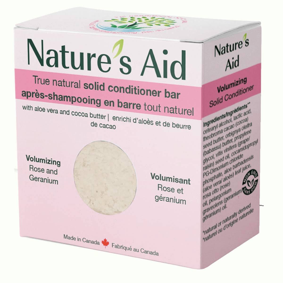 Nature's Aid True Natural Solid Conditioner Bar Rose & Geranium 70 g