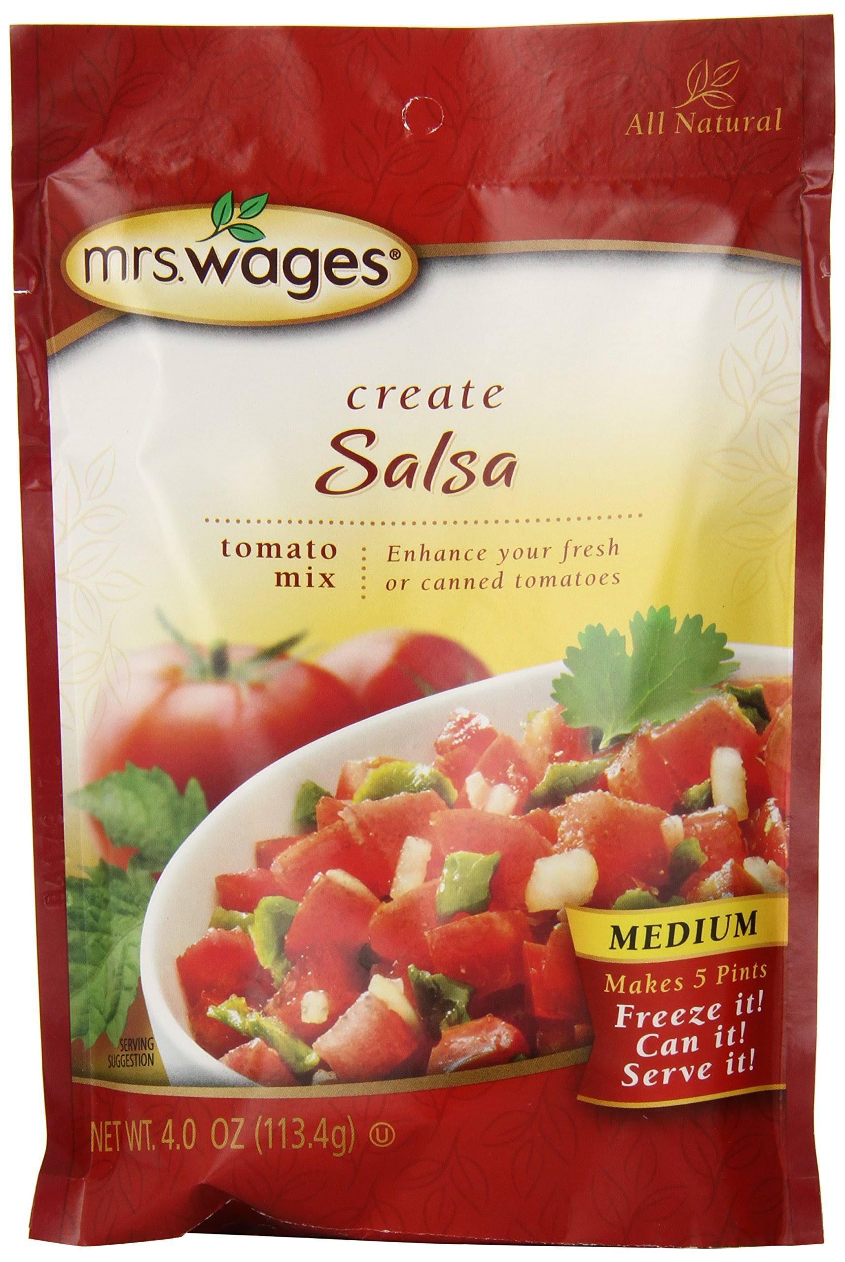 Mrs. Wages Medium Salsa Tomato Mix - 4 oz pouch