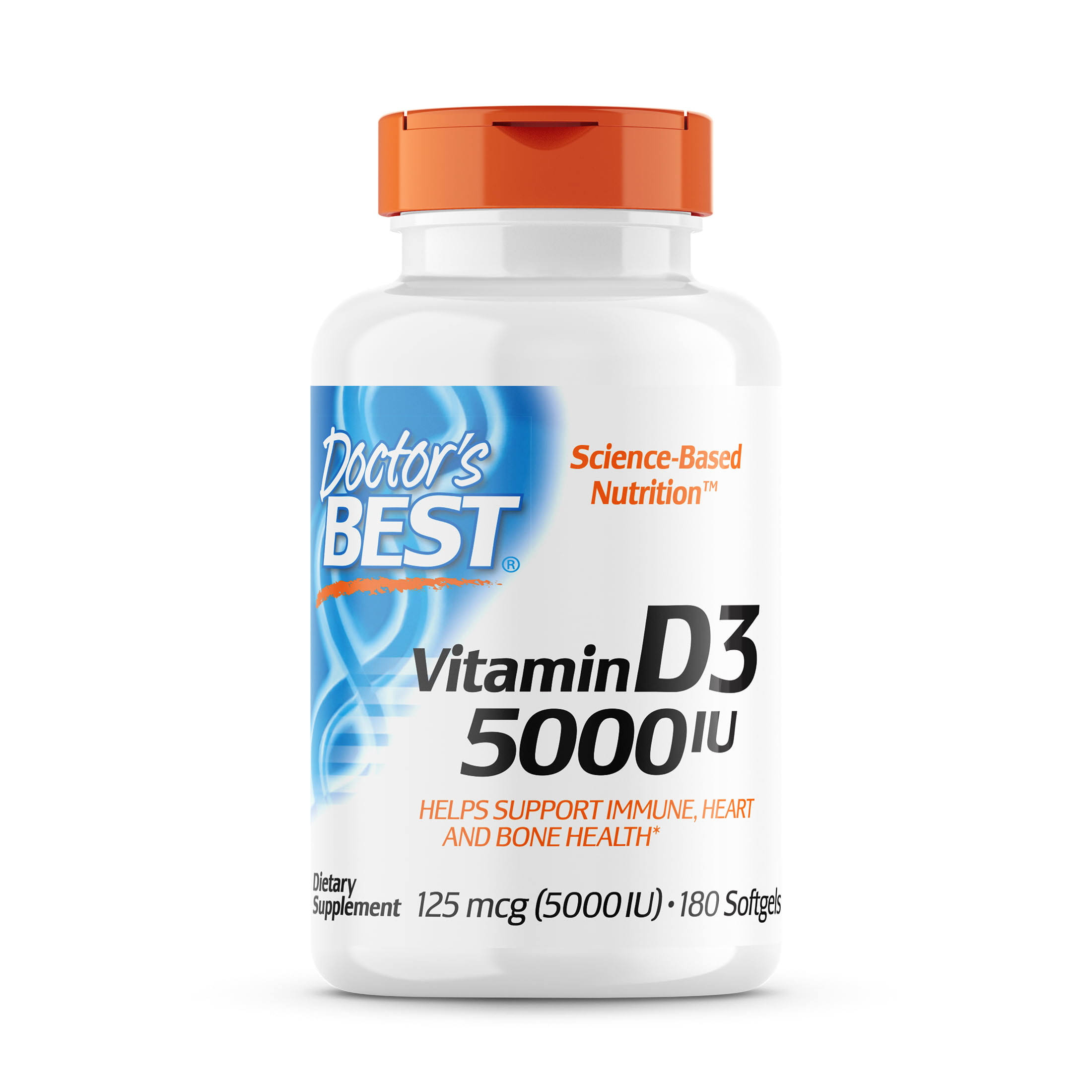 Doctor's Best Vitamin D3 - 5000iu, 180 Soft Gels
