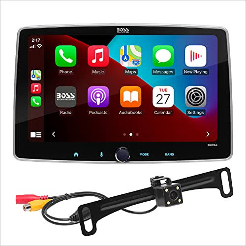 BOSS Audio Systems BCPA9RC Apple CarPlay Android Auto Car Multimedia Player - Single Din Chassis With 9 Inch Capacitive Touchscreen, Bluetooth