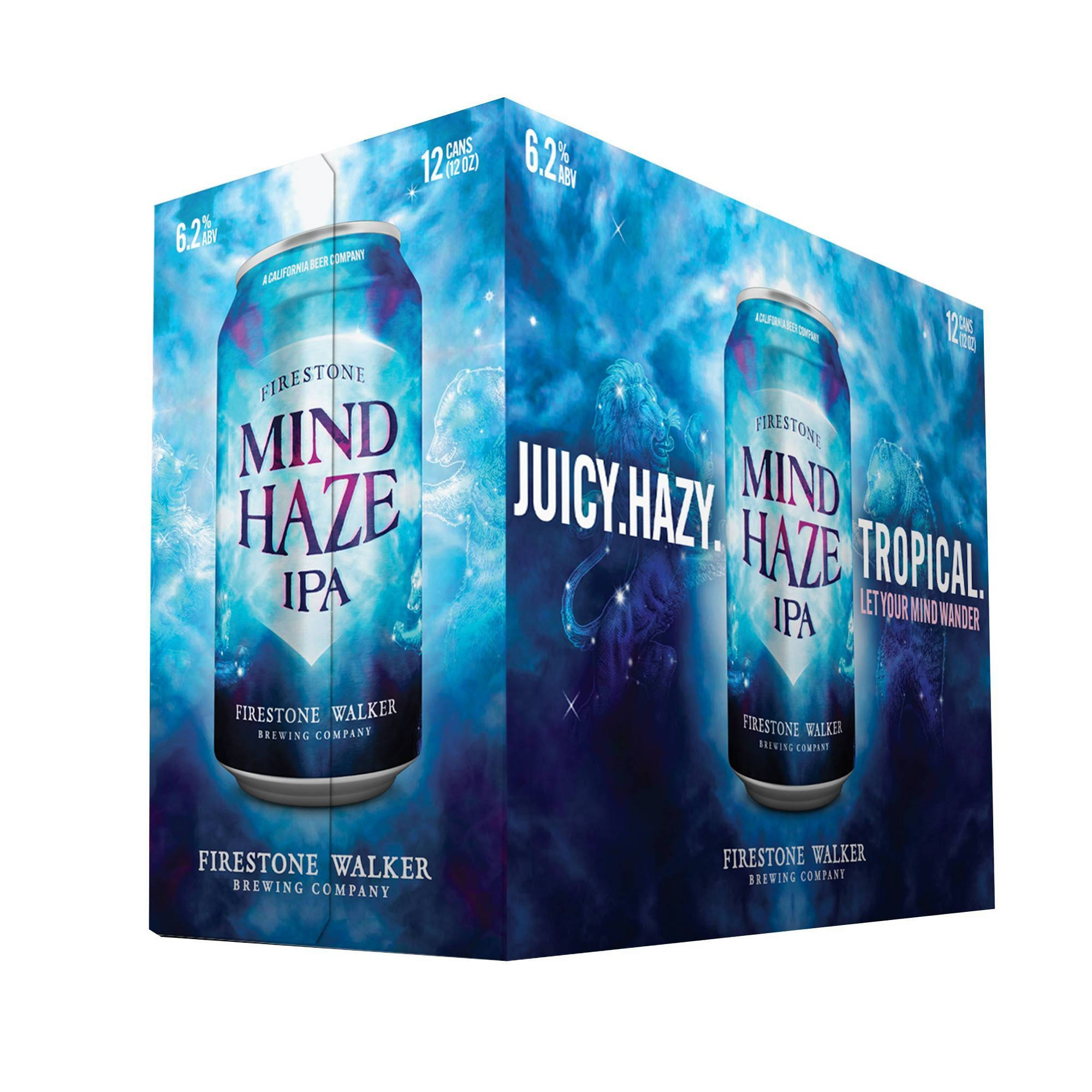 Firestone Walker Beer, IPA, Mind Haze - 12 pack, 12 oz cans