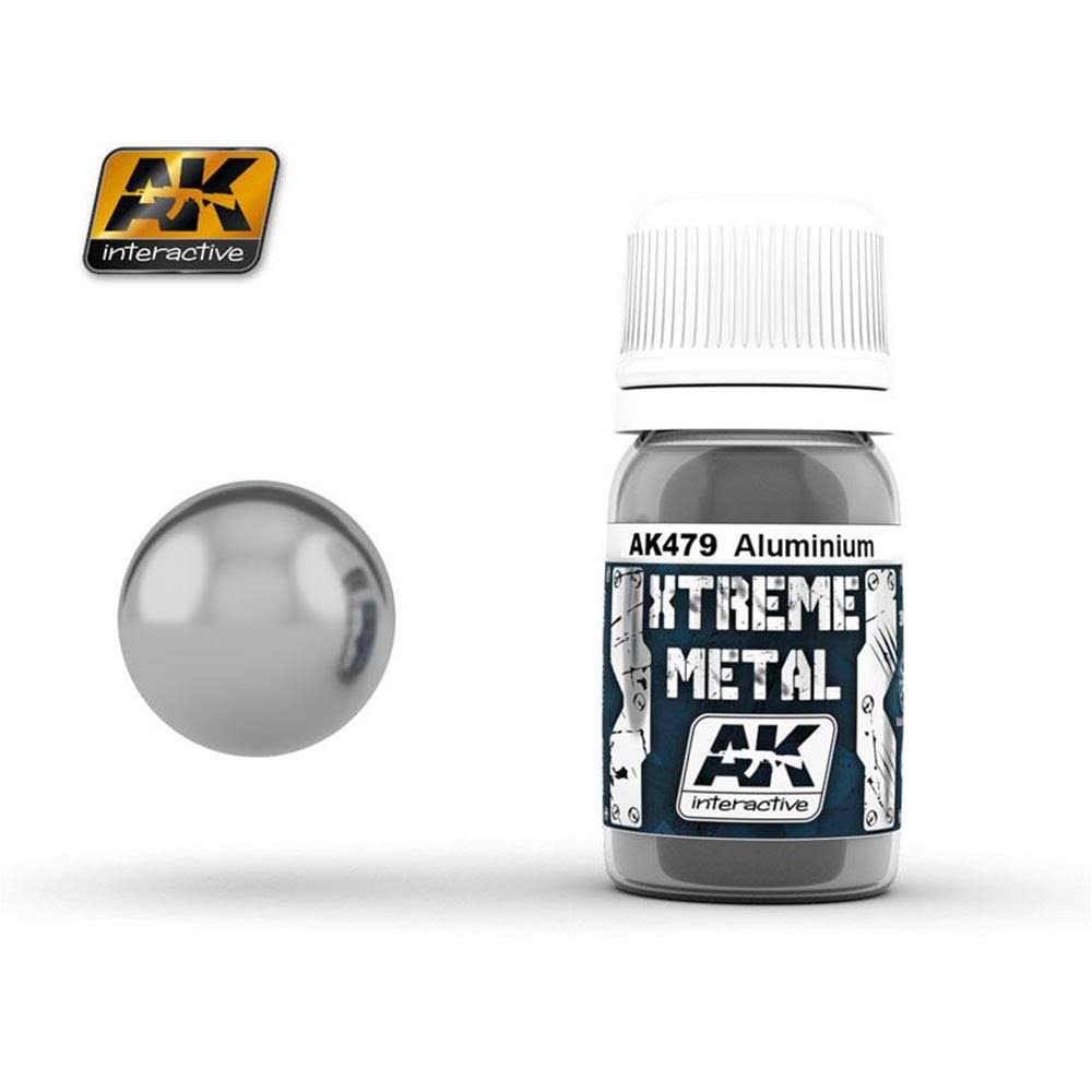 AK Interactive Xtreme Metal Aluminium Metallic Paint 30ml Bottle Model