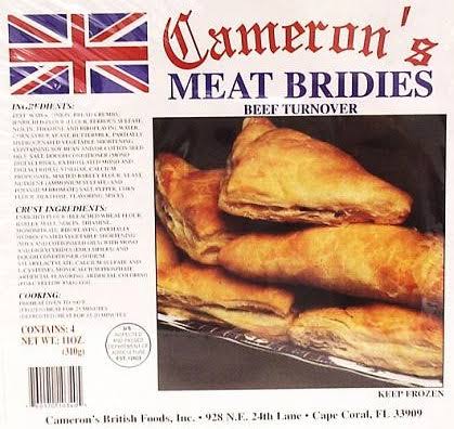 Cameron's Meat Bridies Box of 4 Single