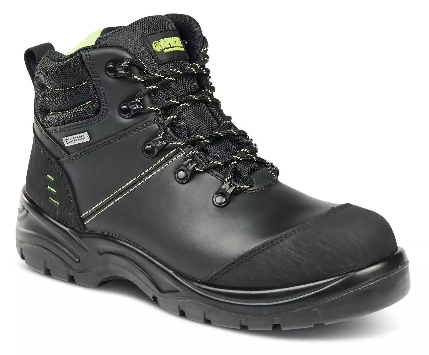 Apache Mars Black Waterproof Safety Work Boot - UK 9 / Black