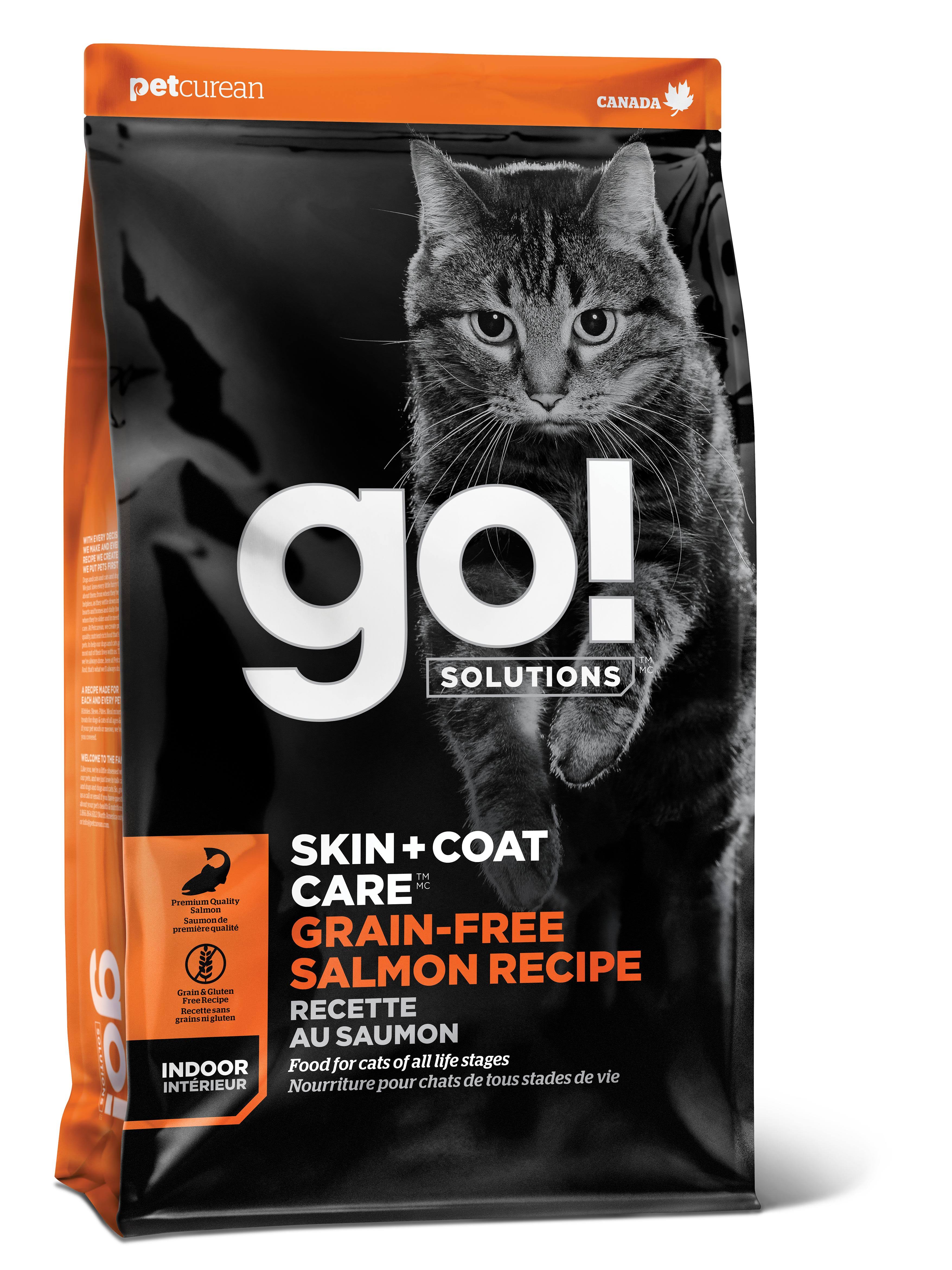 Go! Solutions Skin + Coat Care Grain-Free Salmon Dry Cat Food, 8-lb