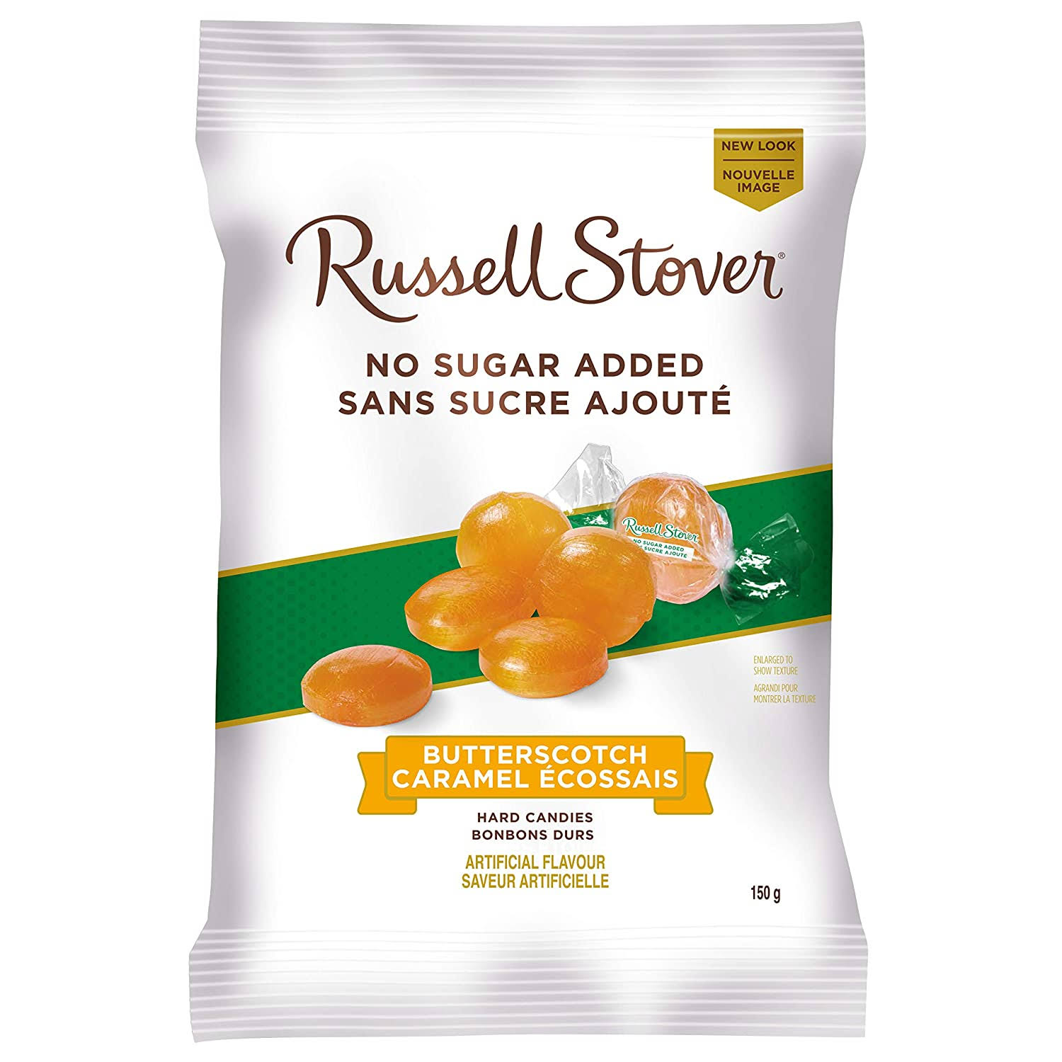 Russell Stover No Sugar Added Butterscotch Hard Candies Bag - 150g