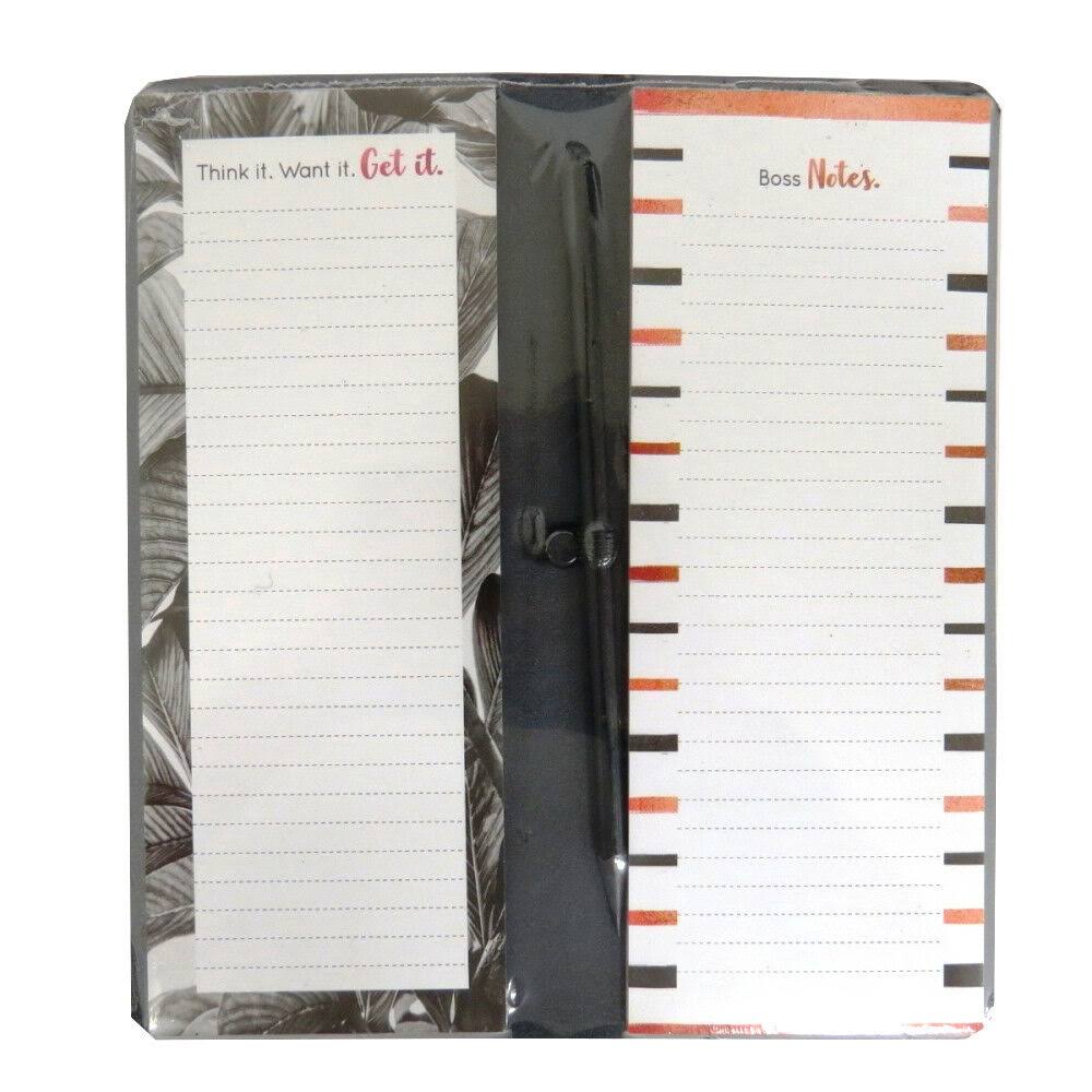 To Buy and To Do Magnetic Backed Notepads, Palm Leaf Design, Size 215mm x 197mm