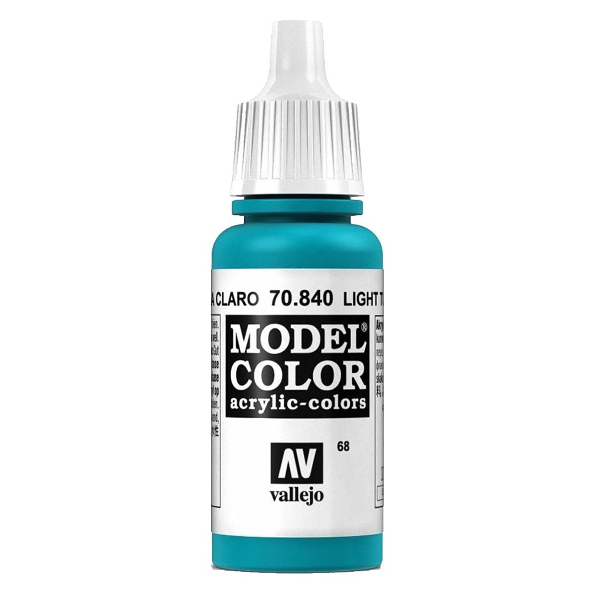 Vallejo Model Color Acrylic Paint - 70.840 Light Turquoise