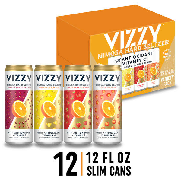 Vizzy Mimosa Hard Seltzer Variety Pack - 12pk/12 fl oz Cans