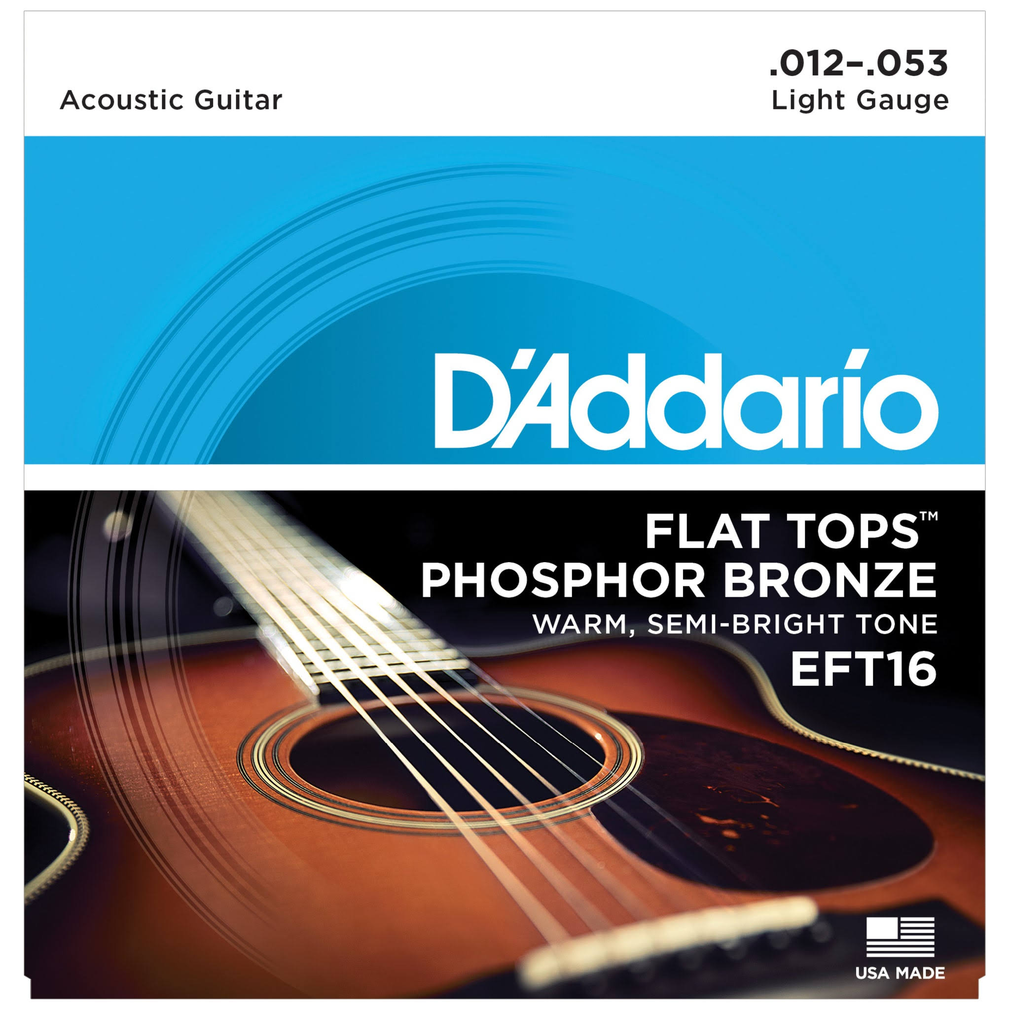 D'Addario Flat Top Light Acoustic Guitar Strings