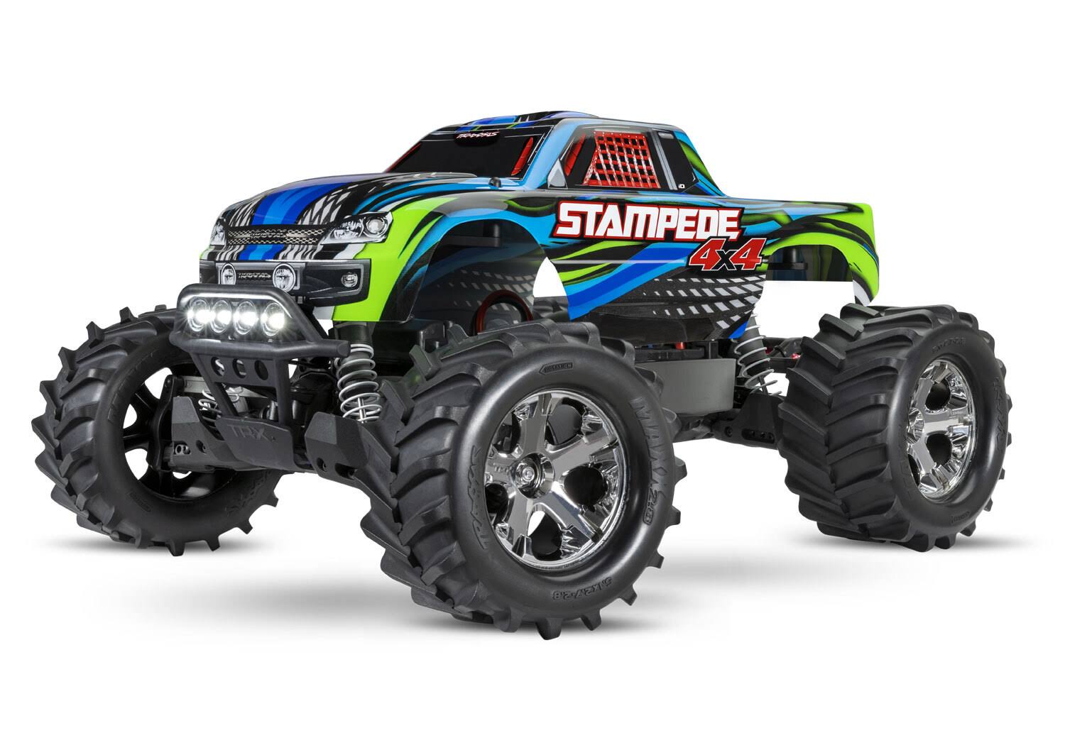 Traxxas Stampede 4x4 1/10 XL-5 Monster Truck with LED Lighting Blue 67054-61 - Default Title