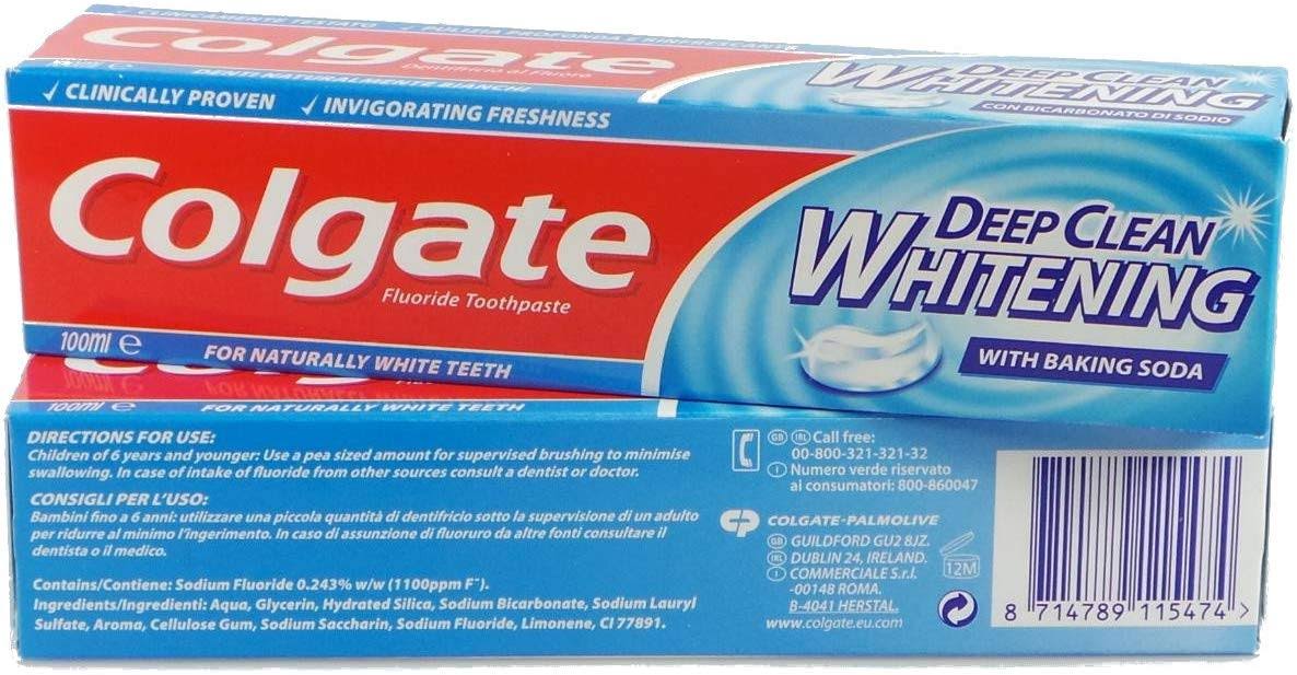 * Colgate Deep Clean Whitening Toothpaste 100ml