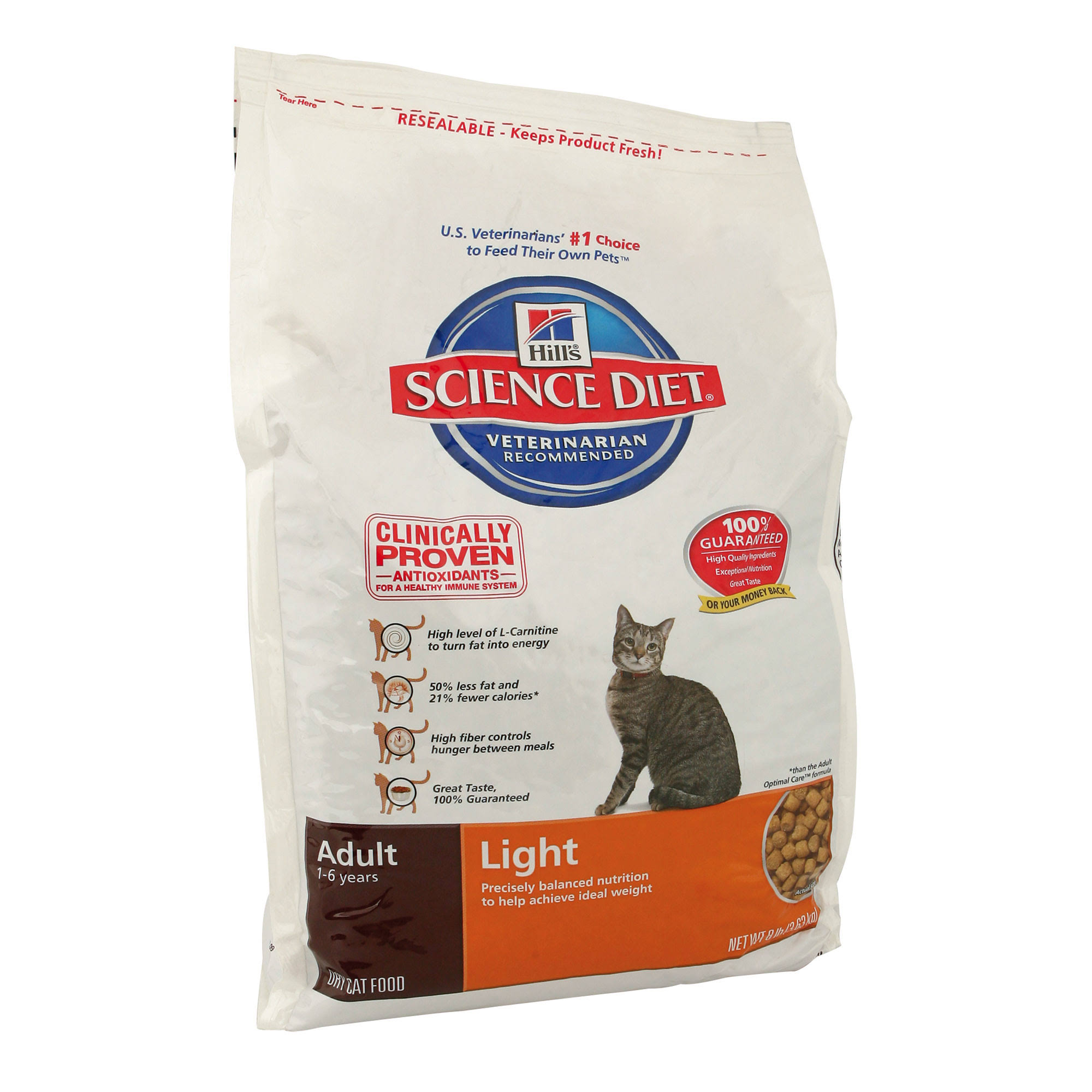 Hill's Science Diet Light Premium Natural Cat Food - Chicken Recipe, 4lb