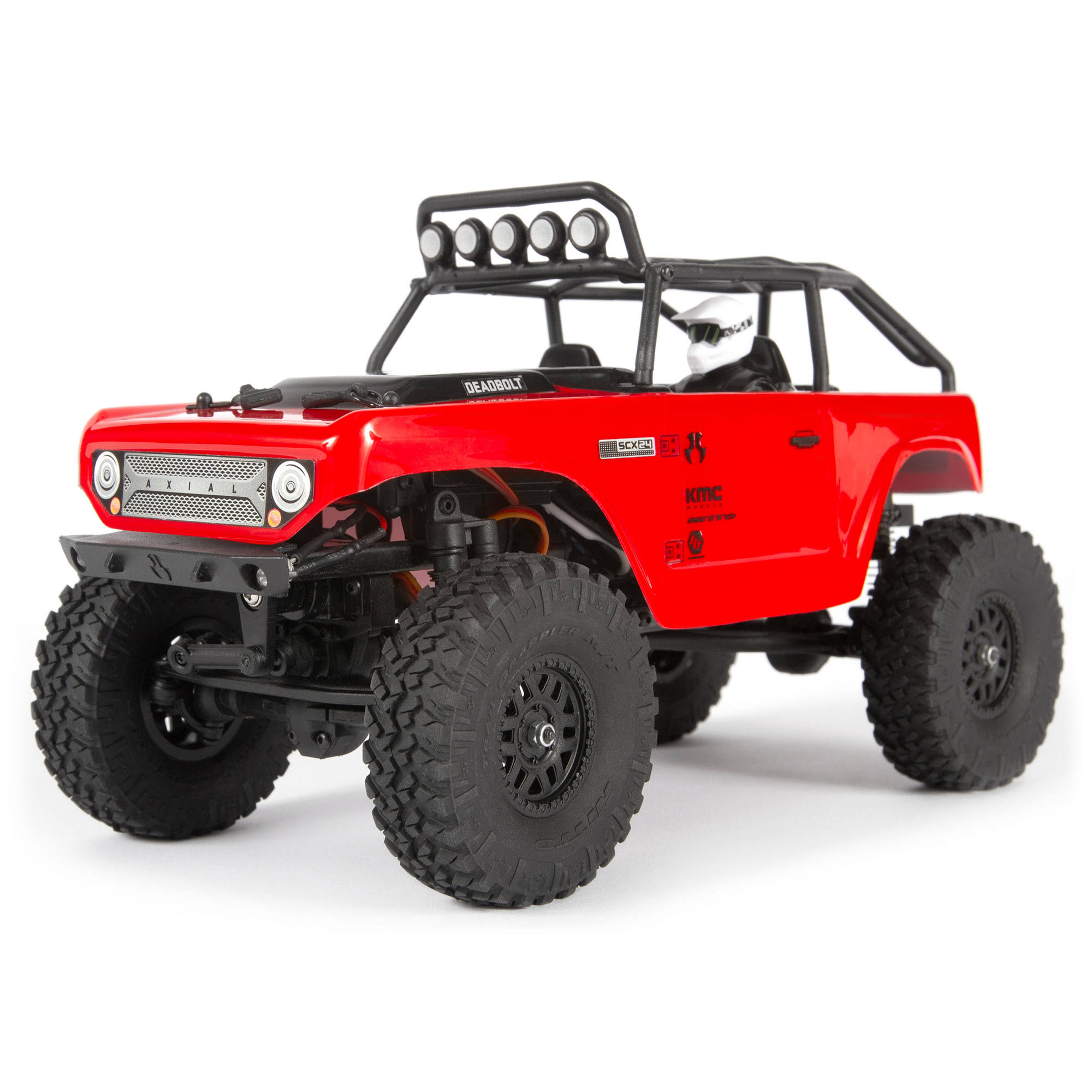 Axial . AXI SCX24 Deadbolt 4WD Rock Crawler Brushed RTR, Red