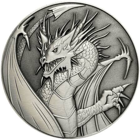 Goliath Coins Adult Dragon - Large Display Coin with Stand